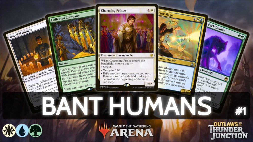 ⚪🔵🟢 Bant Humans, part 1 | MTG Arena | Explorer | BO3 | Outlaws of ...